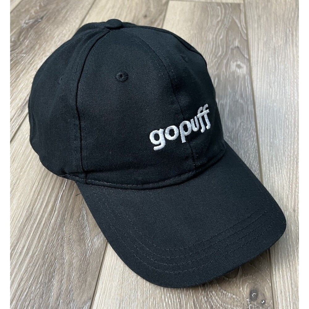 GoPuff Unisex Hat Black Embroidered Spell Out Logo Adjustable
